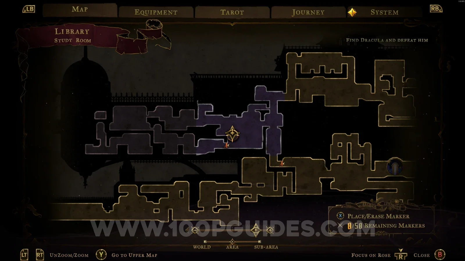 Castlevania Belmont's Curse Study Room: the wall on the left side hiding XP Statue #4