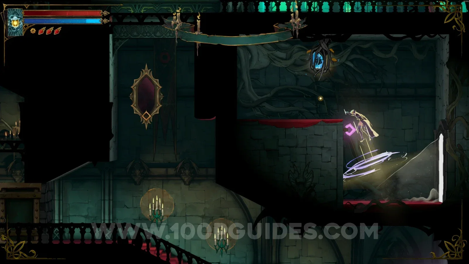 Castlevania Belmont's Curse Entrance Corridor: Wise Heart Fragment #10 in the room past the Boudoirs door