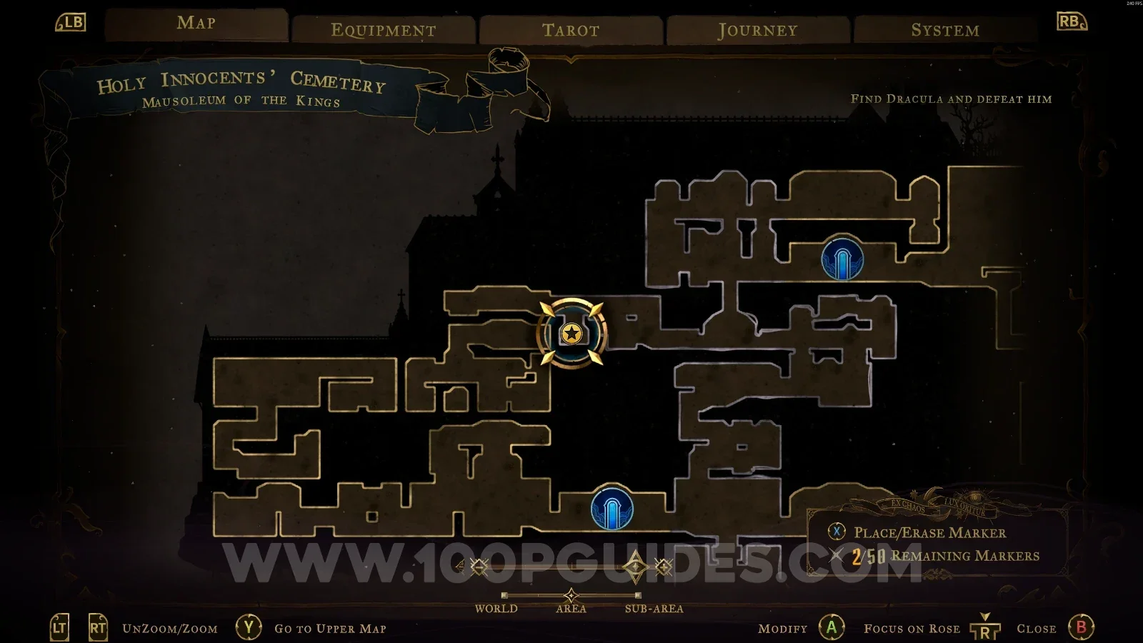 Castlevania Belmonts Curse Mausoleum Of The Kings: area of Brave Heart Fragment #6 and the lever in the top right