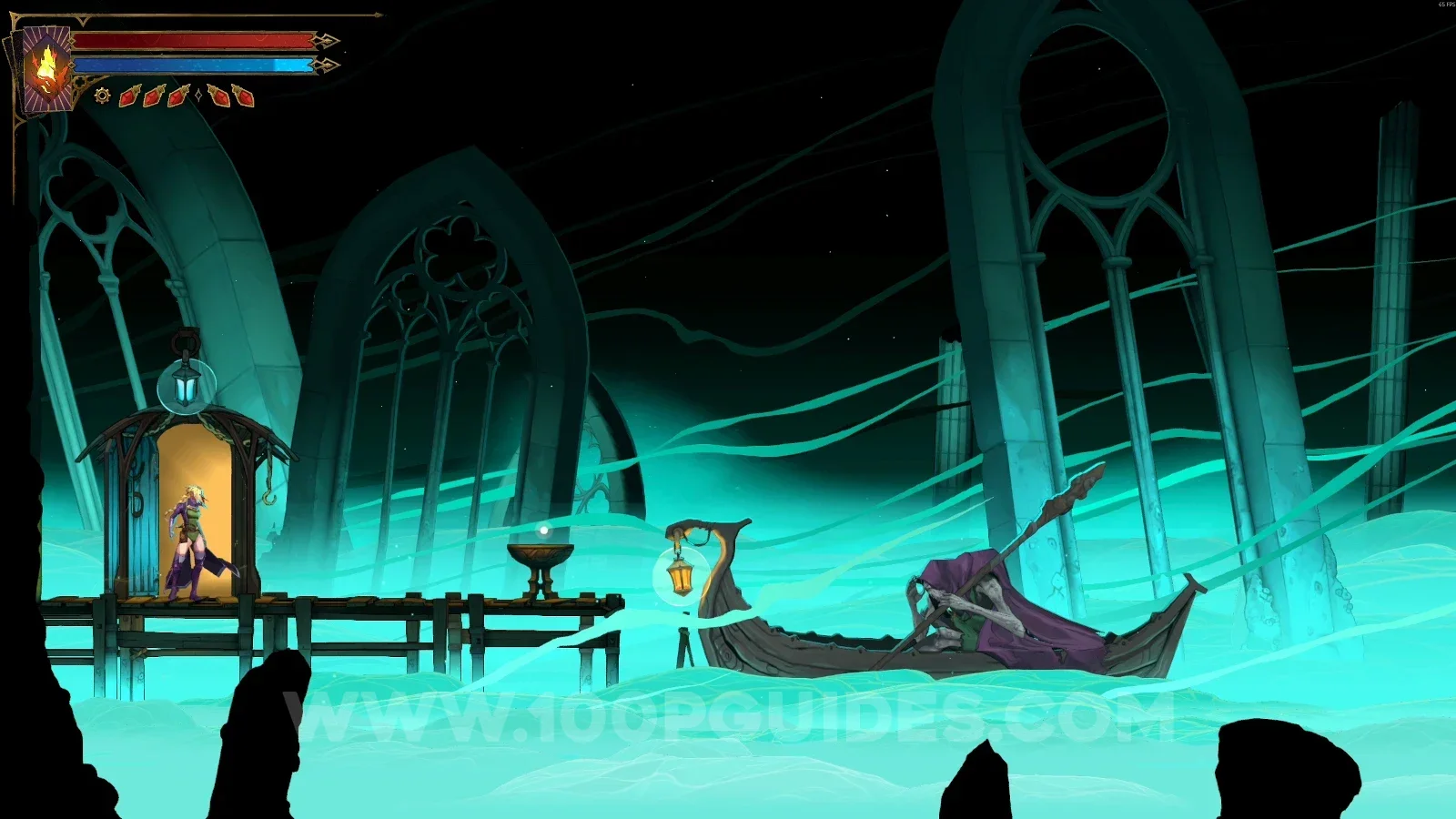 Castlevania Belmonts Curse Justice District Sewers: reaching Ferryman's Wharf in the marked area