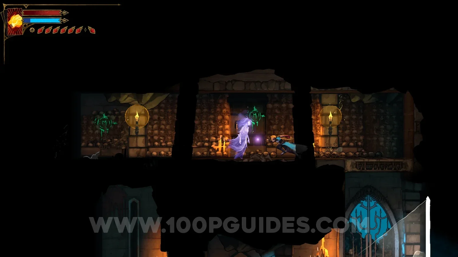 Castlevania Belmont's Curse: the Death Mark clue found in the Charnel Galleries of the Catacombs