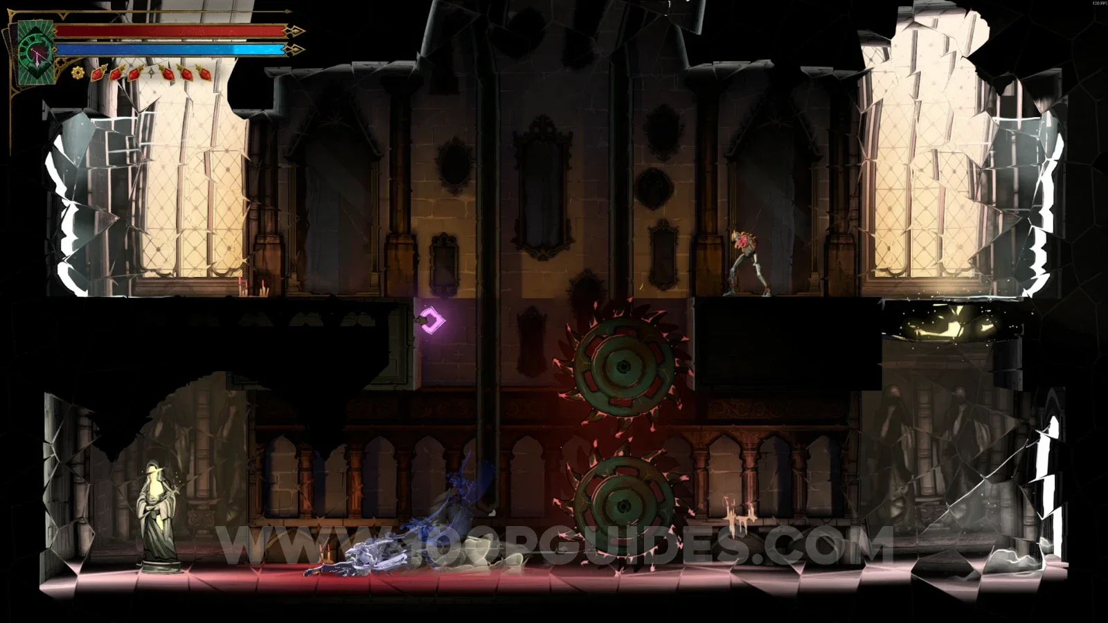 Castlevania Belmonts Curse Gallery Of Glass: XP Statue #139 in the marked area