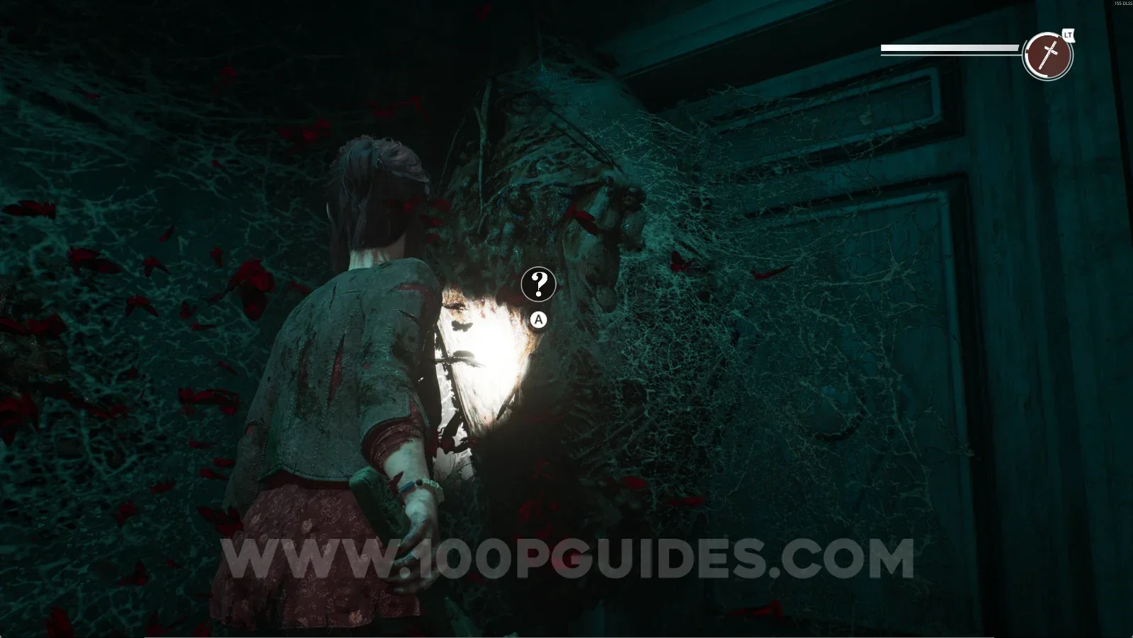 Remothered: Red Nuns Legacy: the cocoon blocking the door at the end of the corridor