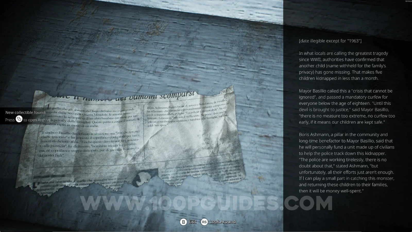 Remothered: Red Nuns Legacy Noble Wing #2: The Missing Children collectible from the Art Gallery drawer