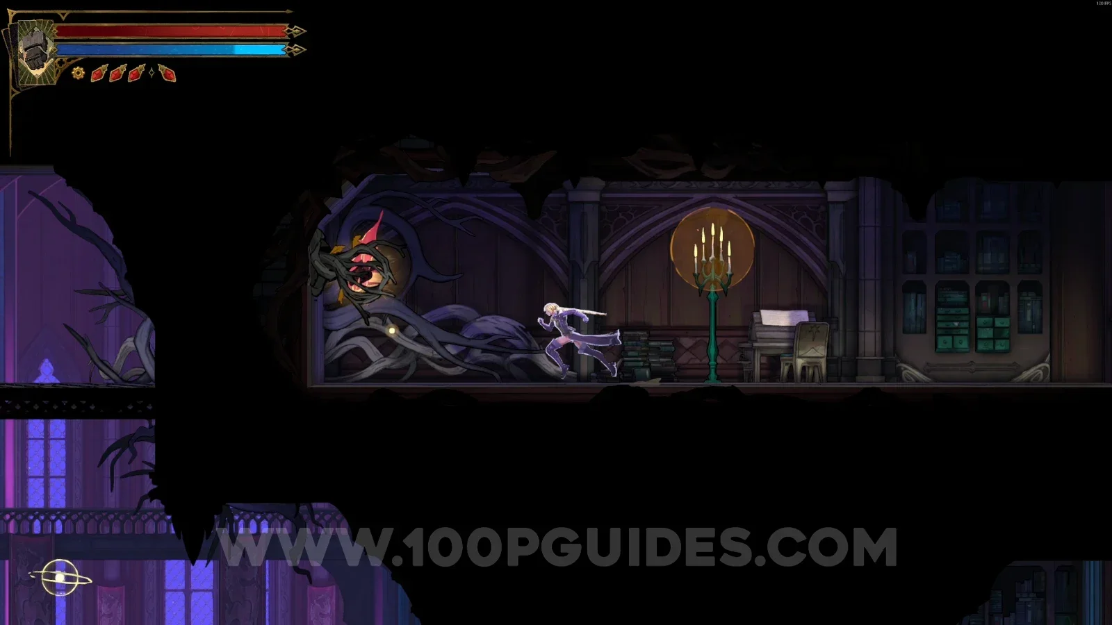 Castlevania Belmont's Curse Library Foyer: Brave Heart Fragment #1 at the end of the secret area
