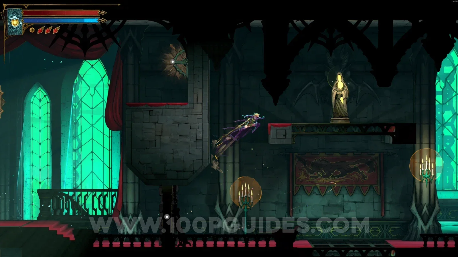 Castlevania Belmonts Curse Entrance Corridor: XP Statue #2 in the area marked on the map