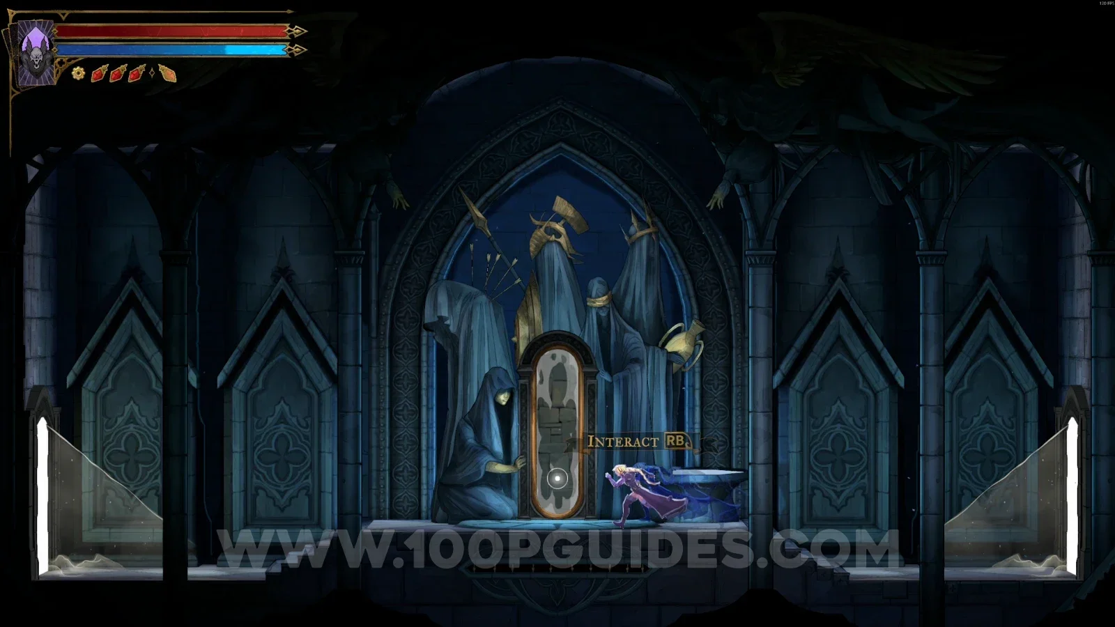 Castlevania Belmonts Curse Notre-Dame Undercroft: Mirror Of Life #1 in the marked area