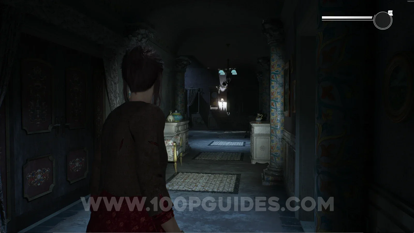 Remothered: Red Nuns Legacy Residential Wing: the corridor and the stairs on the left