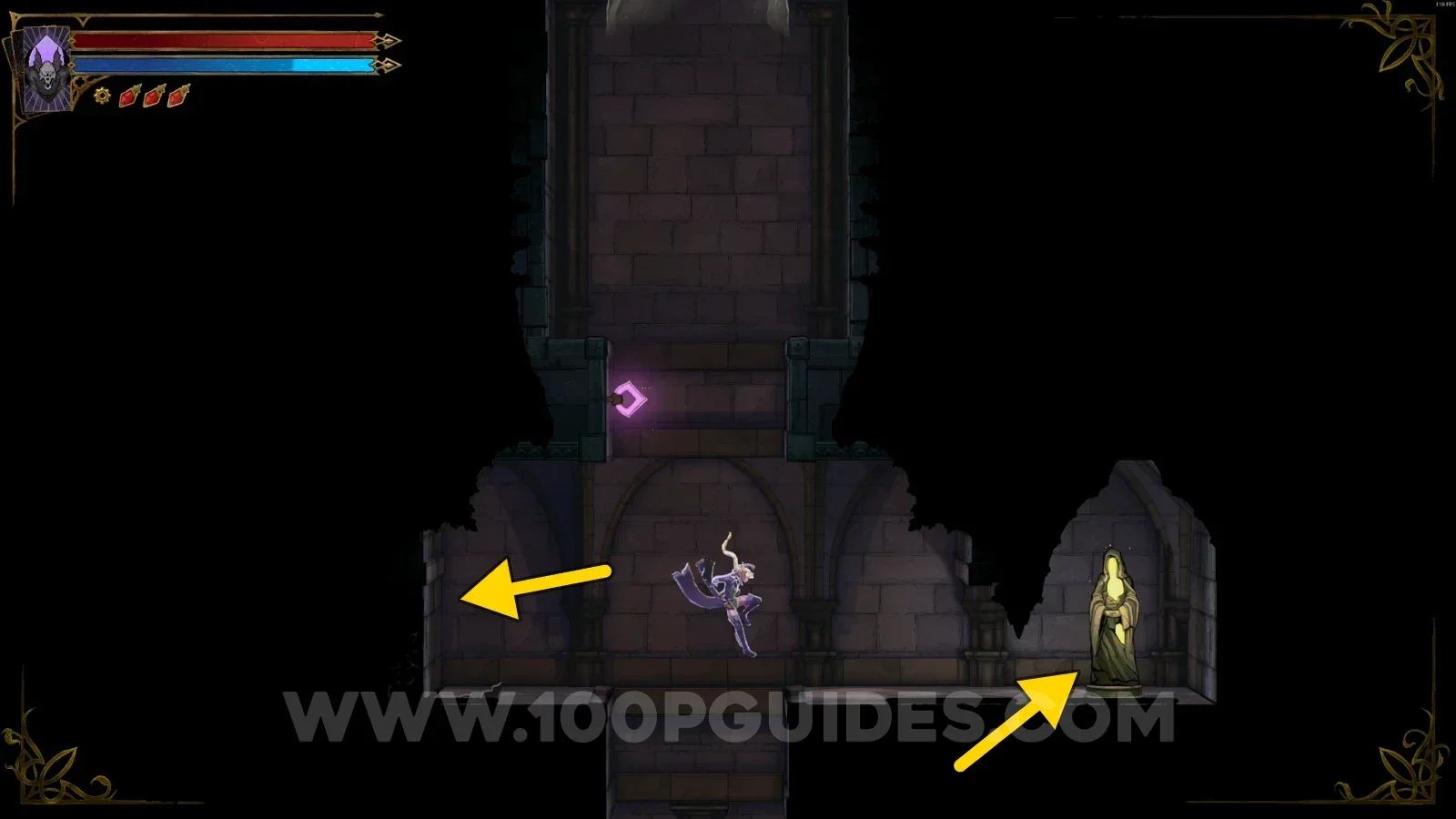 Castlevania Belmonts Curse Transept: XP Statue #2 on the right side of the area