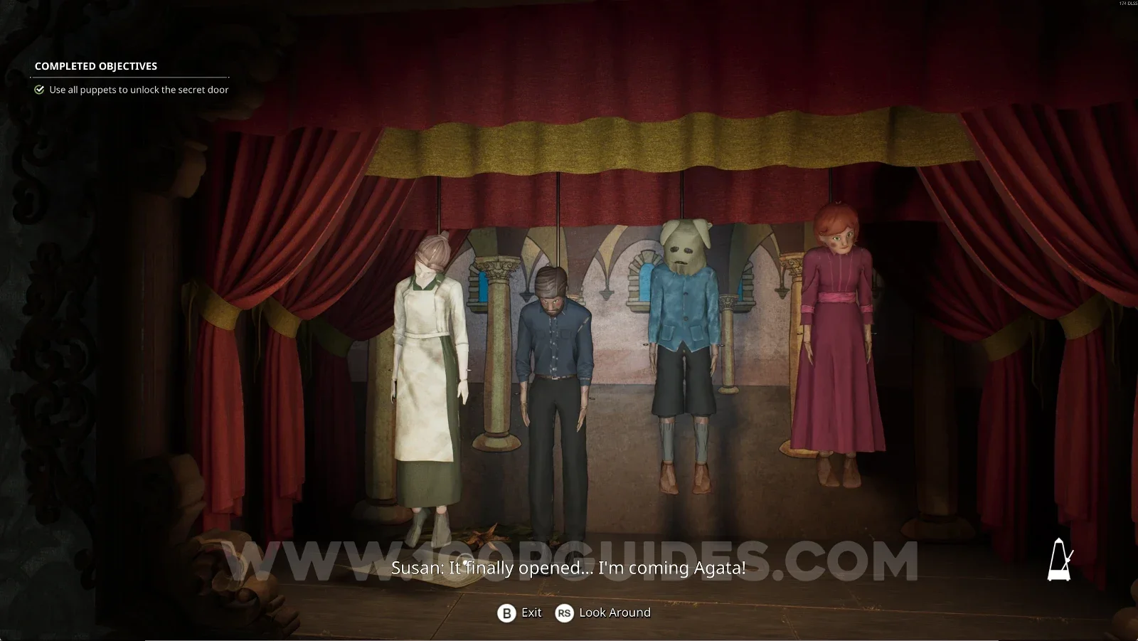Remothered: Red Nuns Legacy Puppet Puzzle solved with all four puppets in order