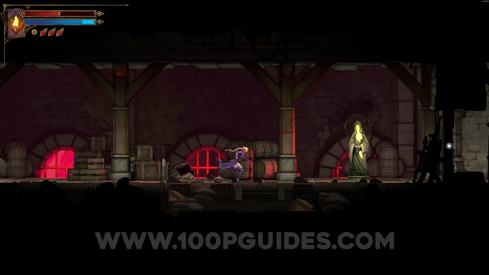 Castlevania Belmonts Curse Court Of Miracles: XP Statue #24 in the marked area