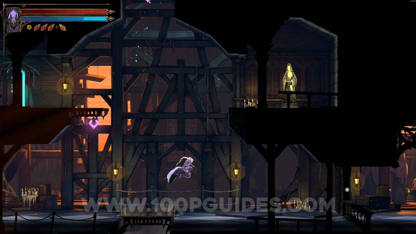 Castlevania Belmonts Curse West Triforium: XP Statue #12 in the area shown on the map