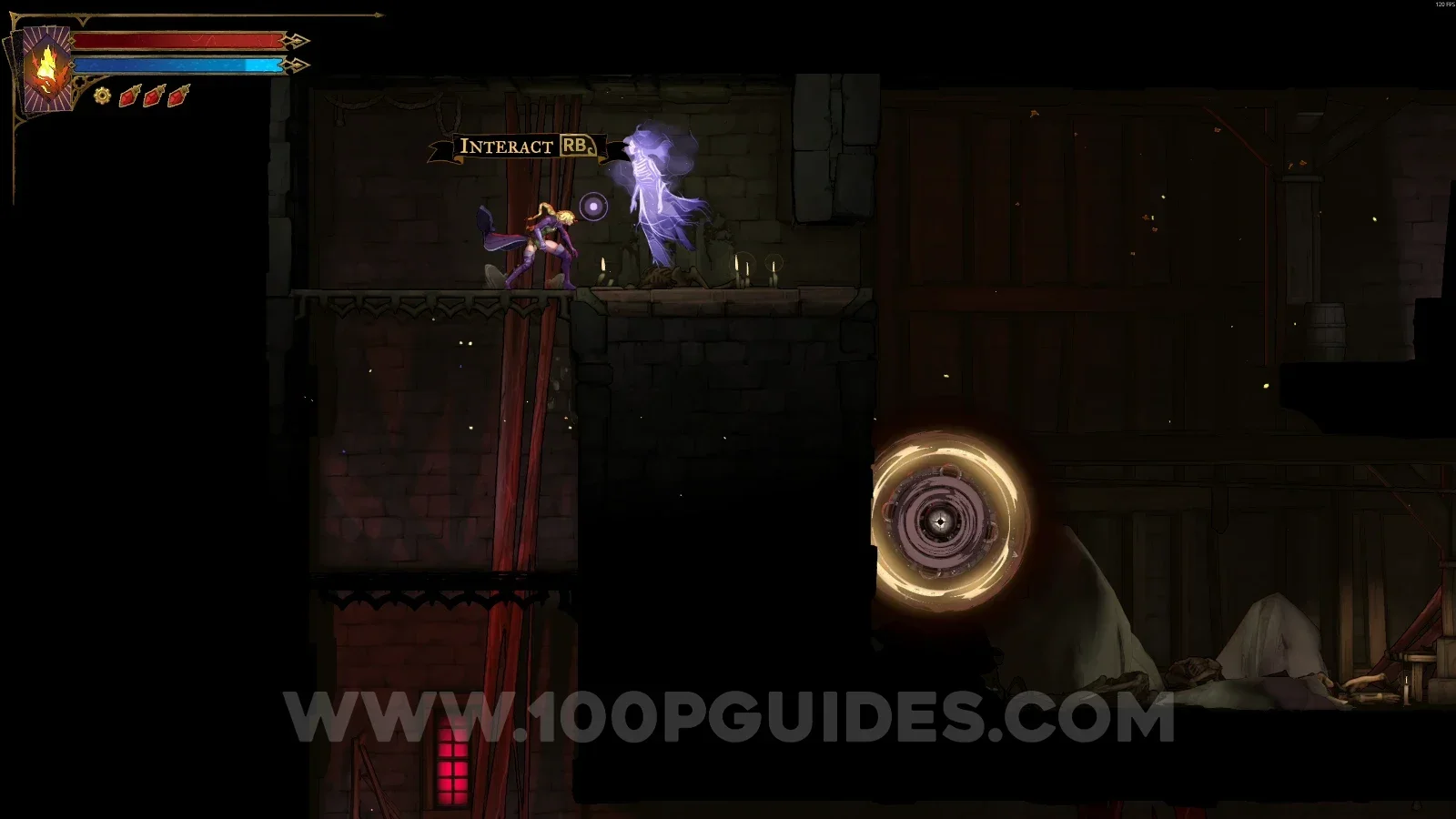 Castlevania Belmonts Curse Street Of The Tomb Masons: clue The Whisperer inside the room behind the door
