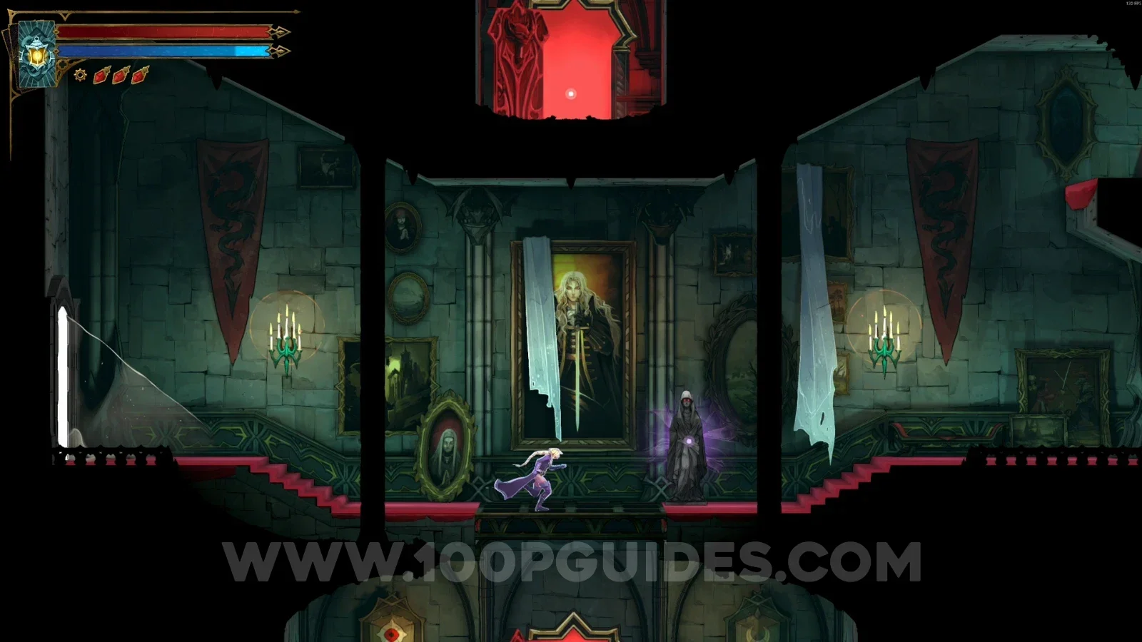 Castlevania Belmonts Curse Old Gallery: interacting with the statue to get The Artist clue