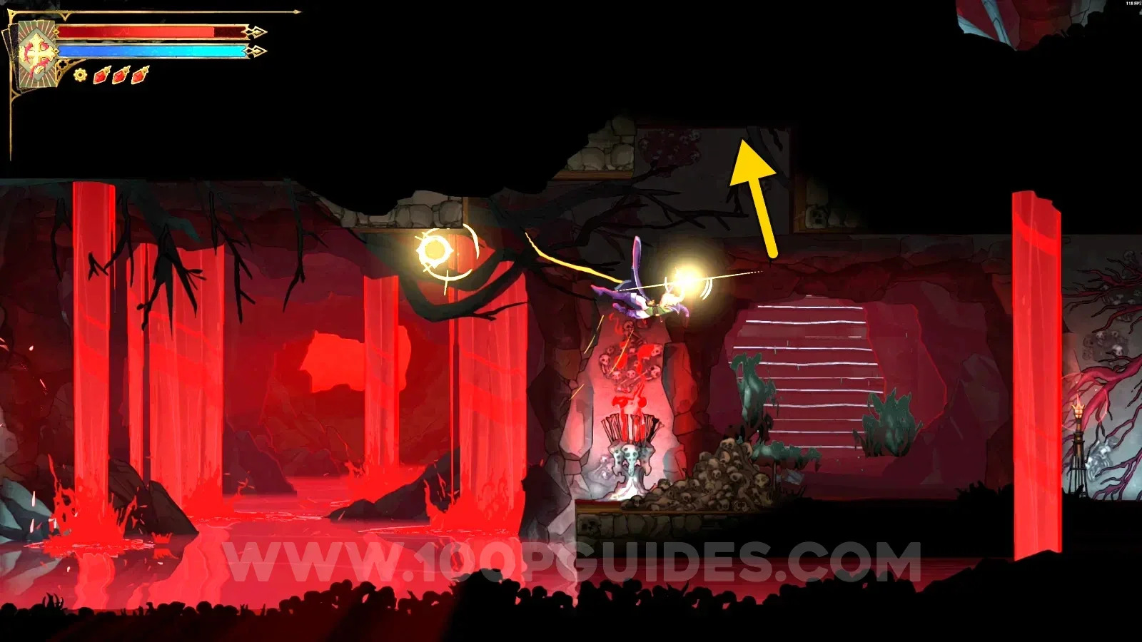 Castlevania Belmonts Curse Blood Pits: secret room revealed in the upper part of the area
