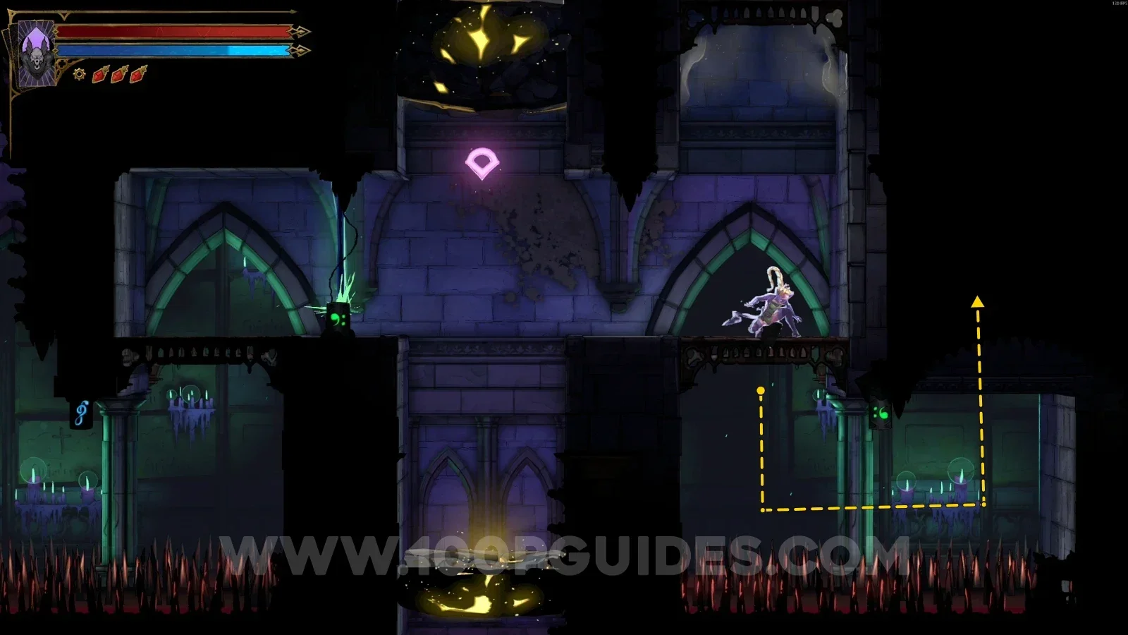 Castlevania Belmonts Curse Great Organ Room: dropping down and jumping to the right wall