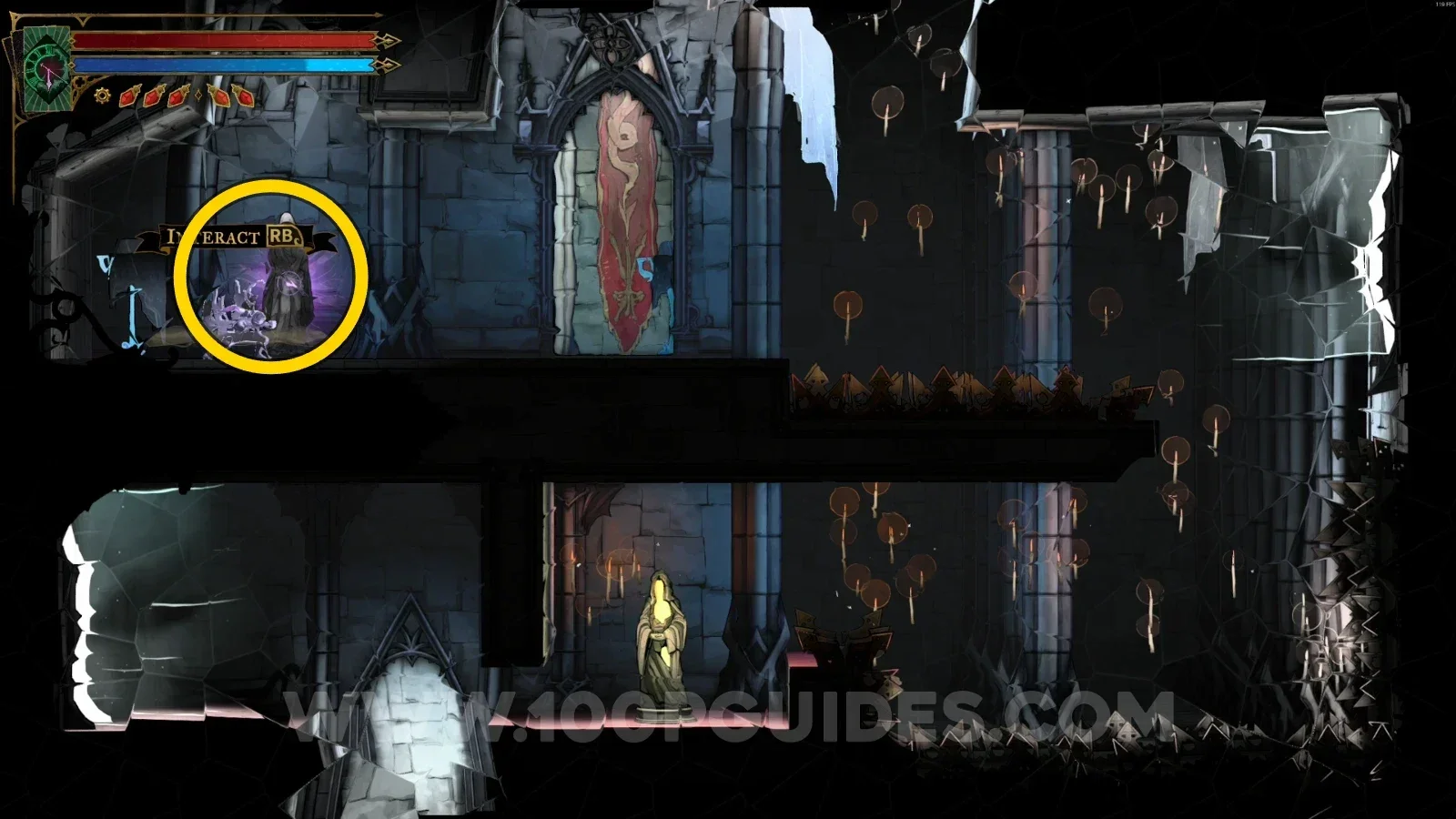 Castlevania Belmonts Curse Looping Hallways: interacting with the statue to get the clue The Sage