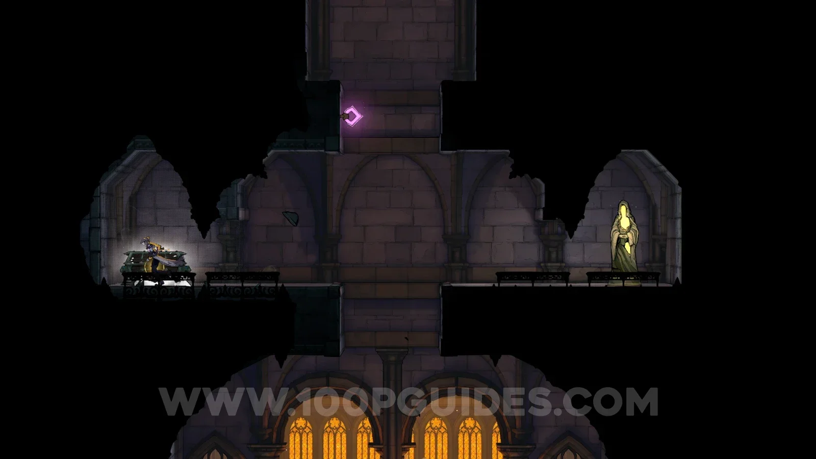 Castlevania Belmonts Curse Transept: quickly dashing to the platform after dropping down