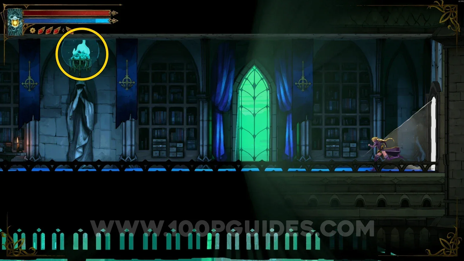 Castlevania Belmonts Curse Alucard's Tower: the blue flame at the door you came through to enter the area