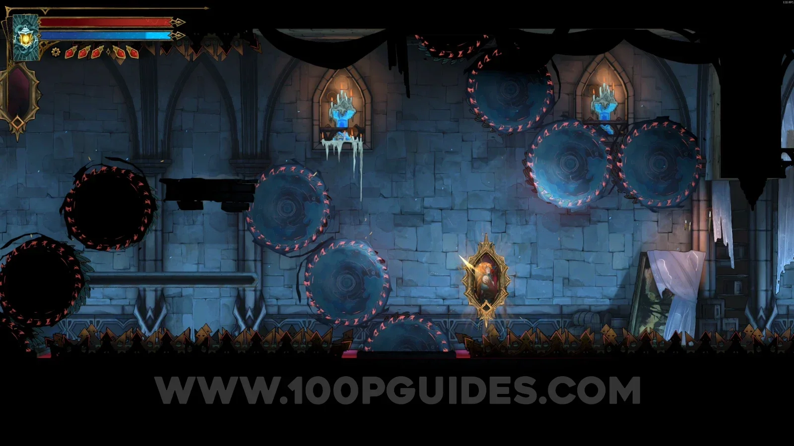 Castlevania Belmonts Curse Inner Courtyard: following the single path left using the mirrors