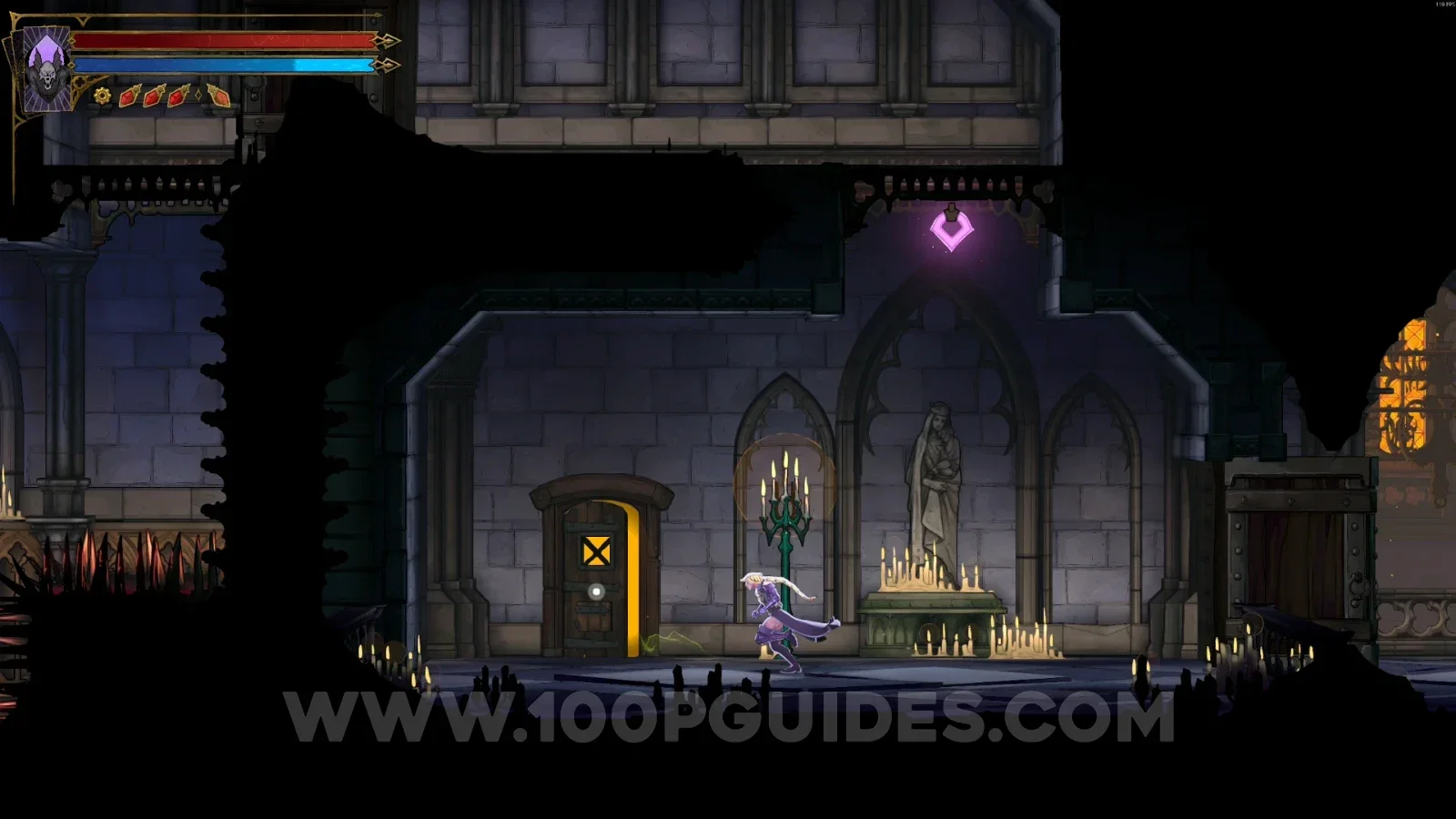 Castlevania Belmonts Curse West Gallery: going through the door for the area's 100%