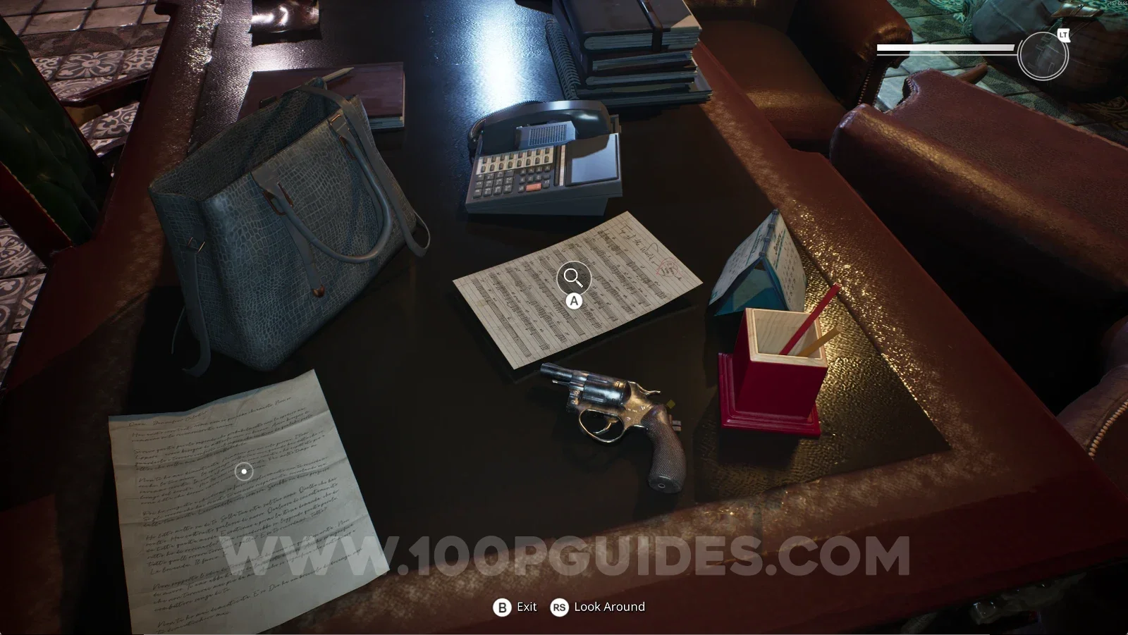 Remothered: Red Nuns Legacy Noble Wing: the note on the right side near the bag