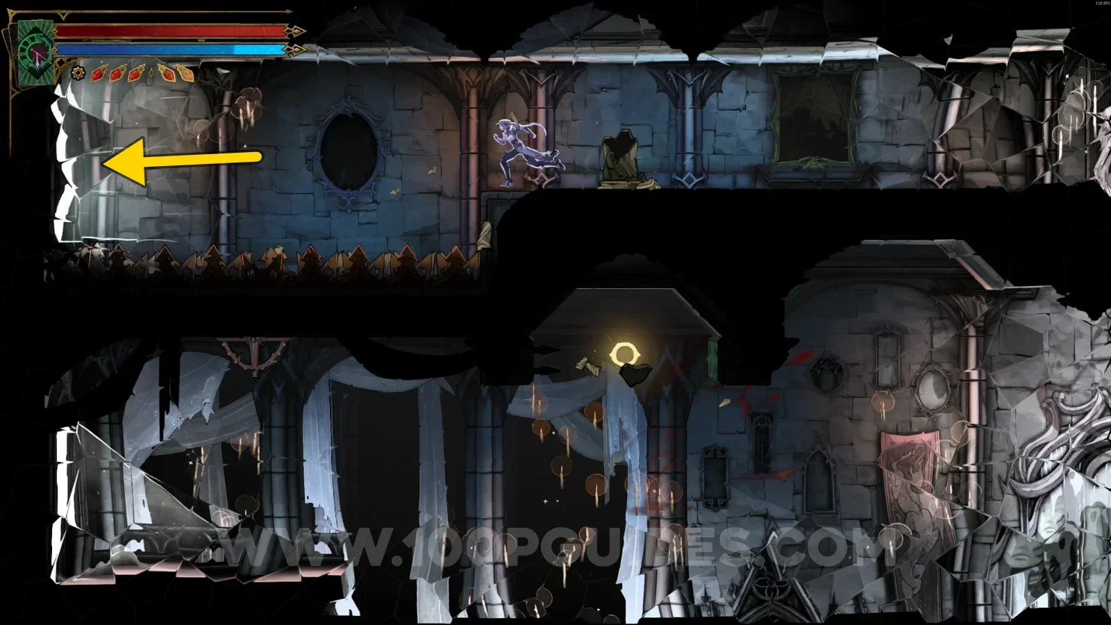 Castlevania Belmonts Curse Servants Refectory: portal on the left side leading to the Sand Charm chest