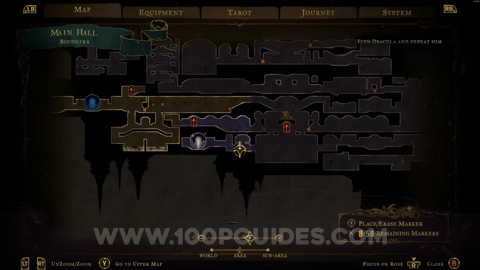 Castlevania Belmonts Curse Boudoirs: map location of red Door #1 in the area above