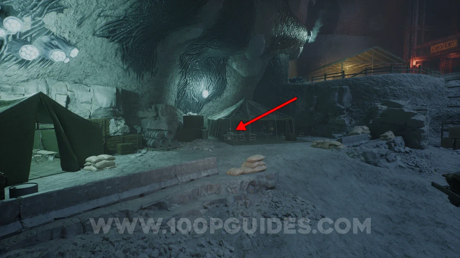 Terrible Lizards Chapter 4: next tent along from the Sitewide Memo tent in the large open area