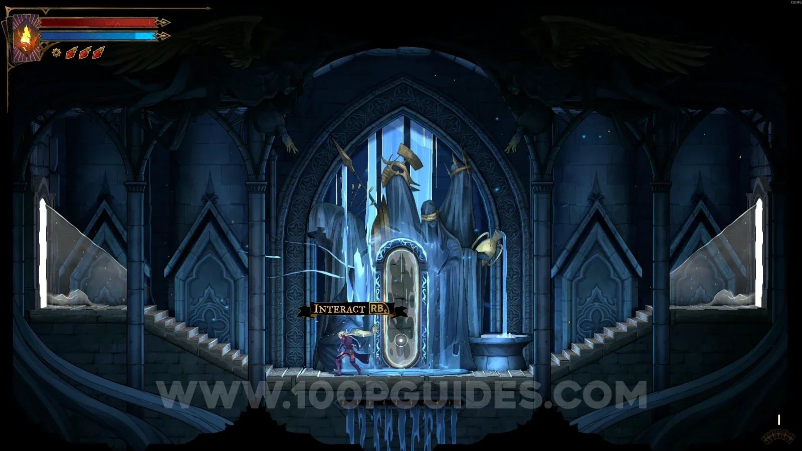 Castlevania Belmonts Curse Central Sewer Drain: the collectible found in the area marked on the map
