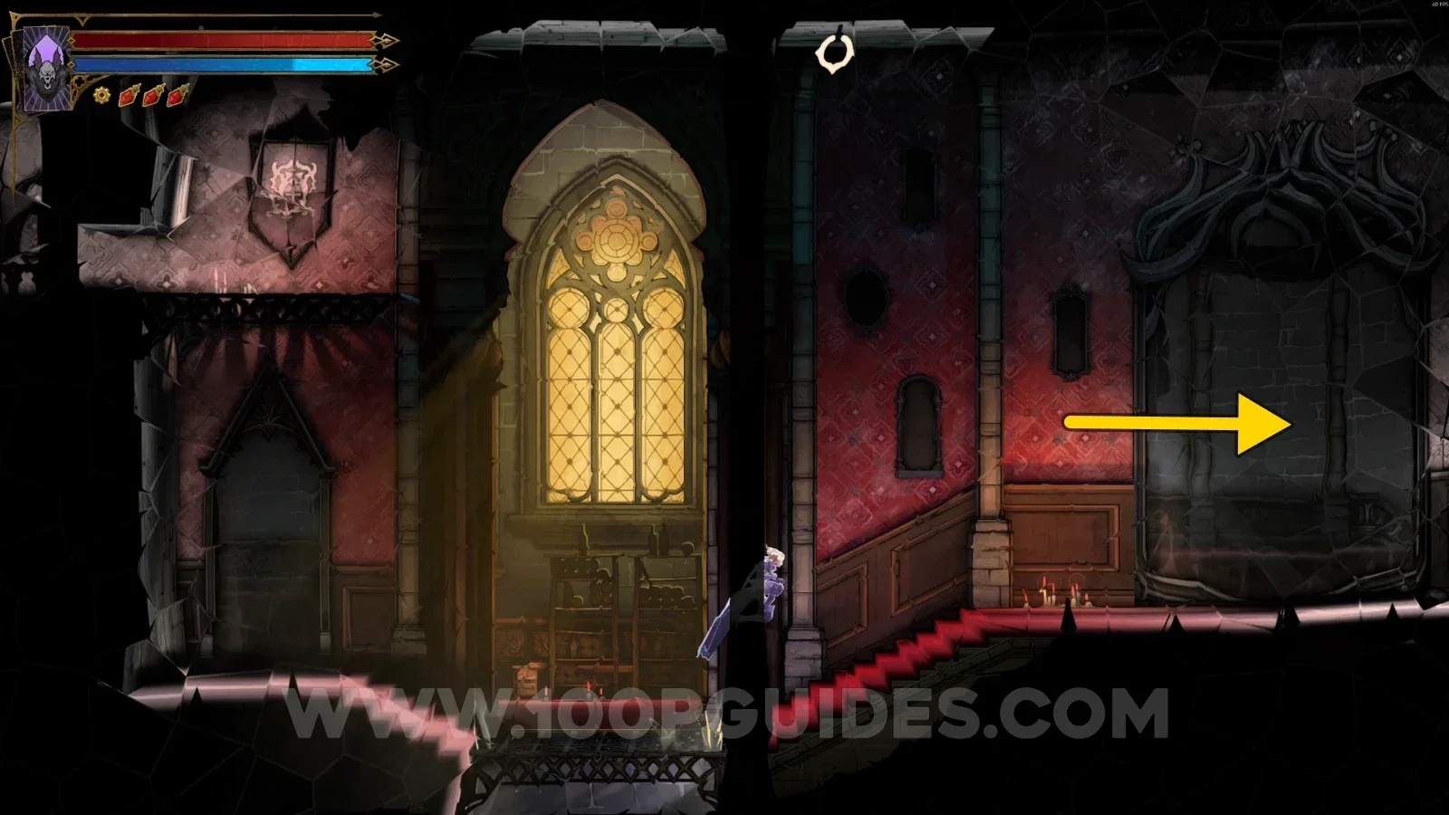 Castlevania Belmonts Curse Hall of Mirrors: heading right down the corridor to the door