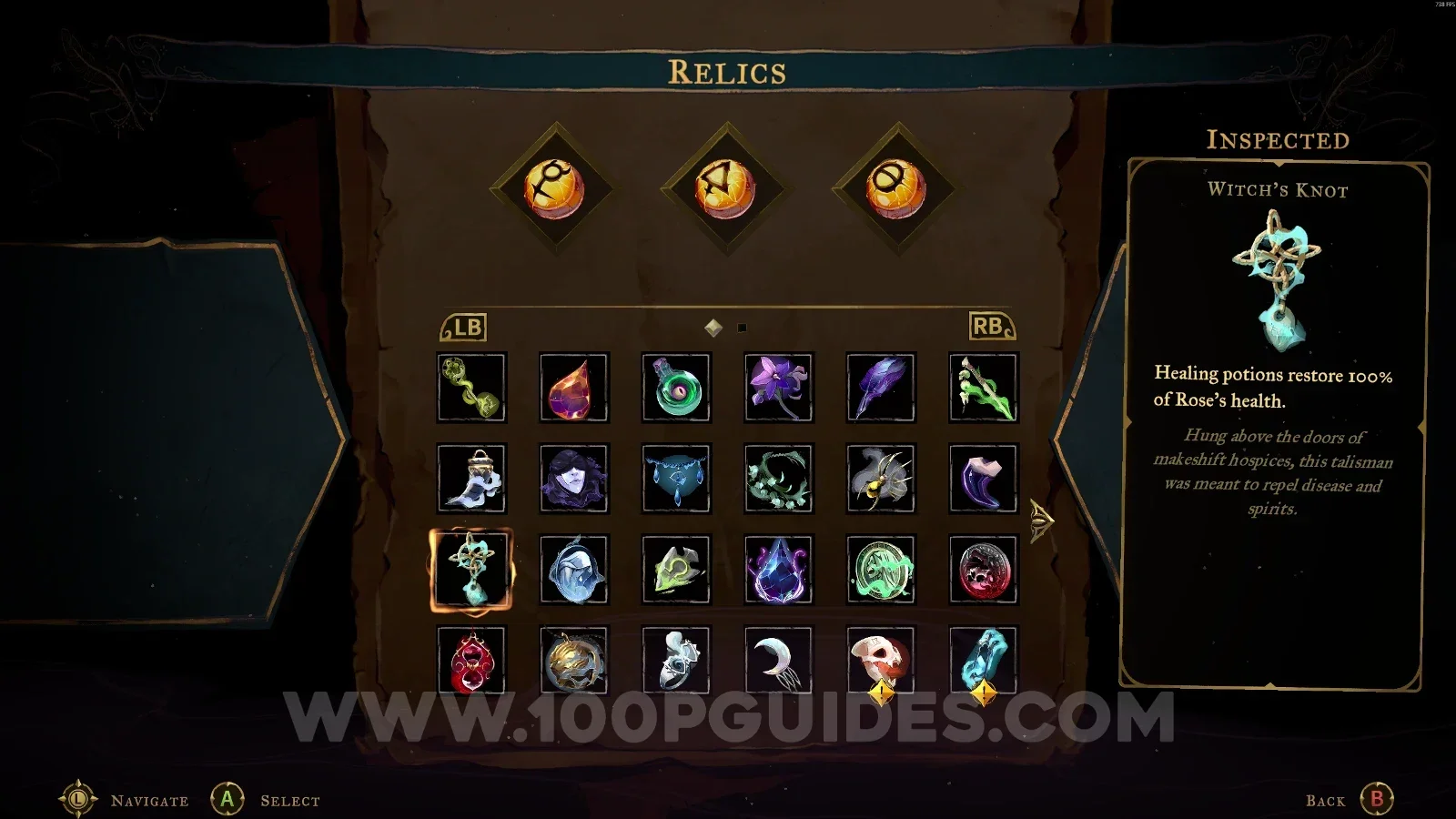 Castlevania Belmonts Curse: the chest with the Witch's Knot relic in the West Hall