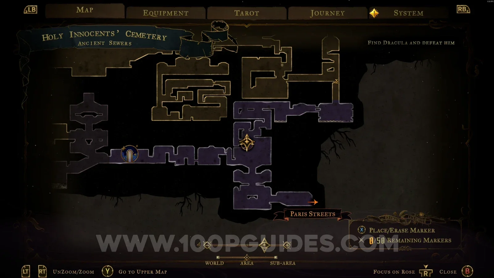 Castlevania Belmont's Curse Ancient Sewers: the right side of the area where XP Statue #15 stands