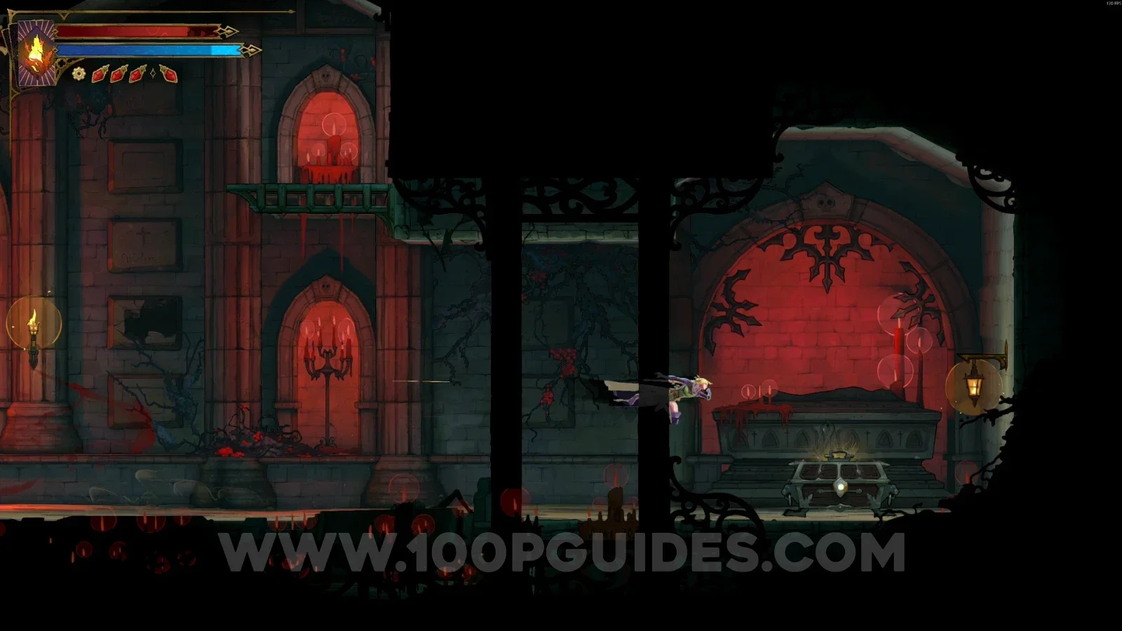 Castlevania Belmont's Curse Pillaged Tombs: chest on the right side holding Relic #2 Nightshade