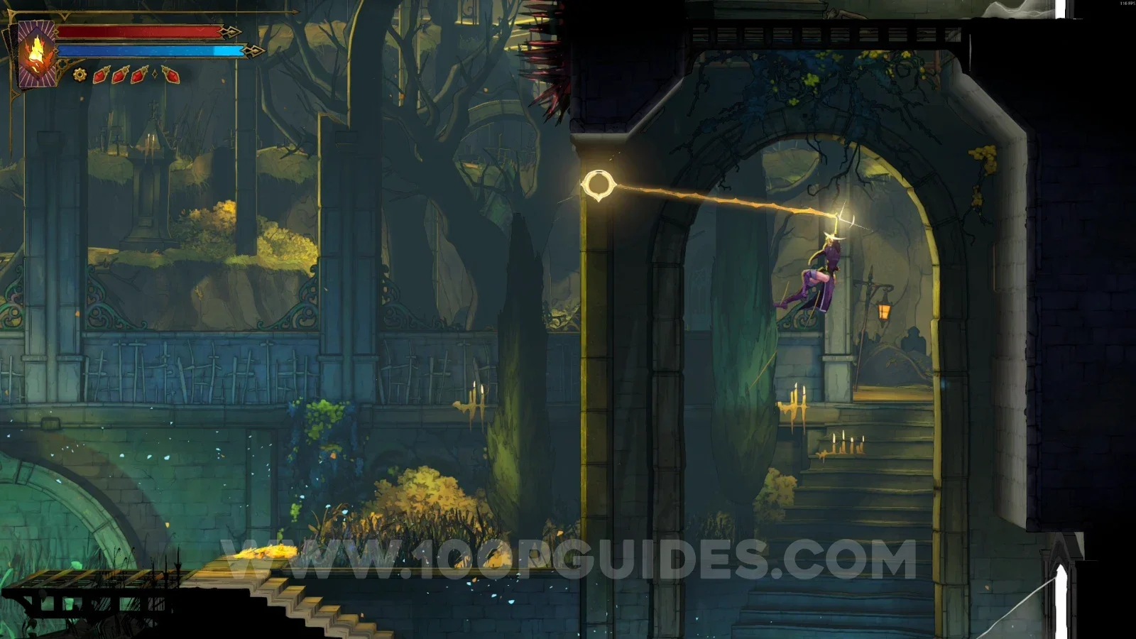 Castlevania Belmont's Curse Ossuary Of The Innocents: going forward along the upper part of the area