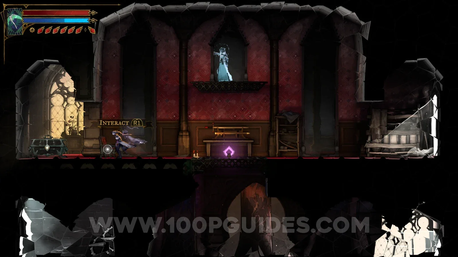 Castlevania Belmonts Curse Dead-End Tower: using the portal to reach the top of the area