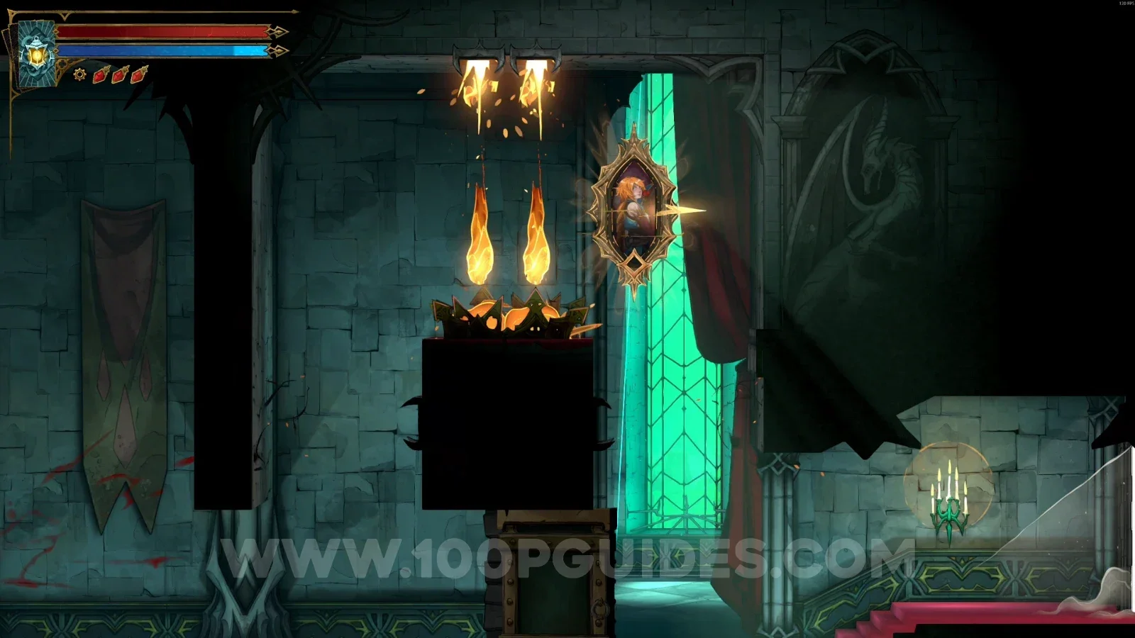 Castlevania Belmonts Curse Ballrooms: entering the mirror to launch to the right side