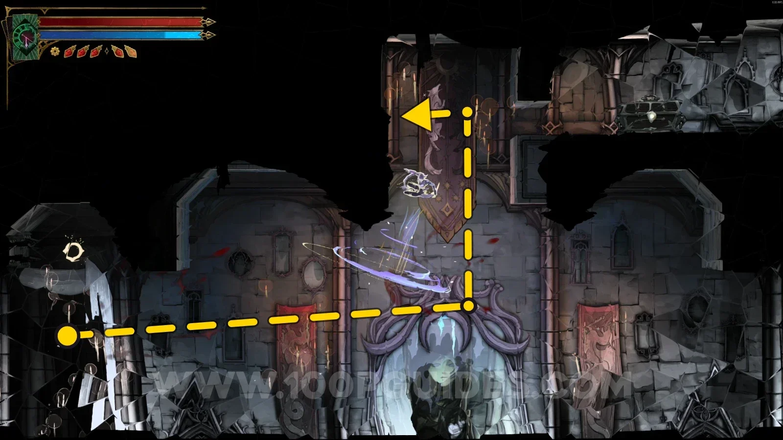 Castlevania Belmonts Curse Servants Refectory: hanging with the Arcane Whip to reach the secret room
