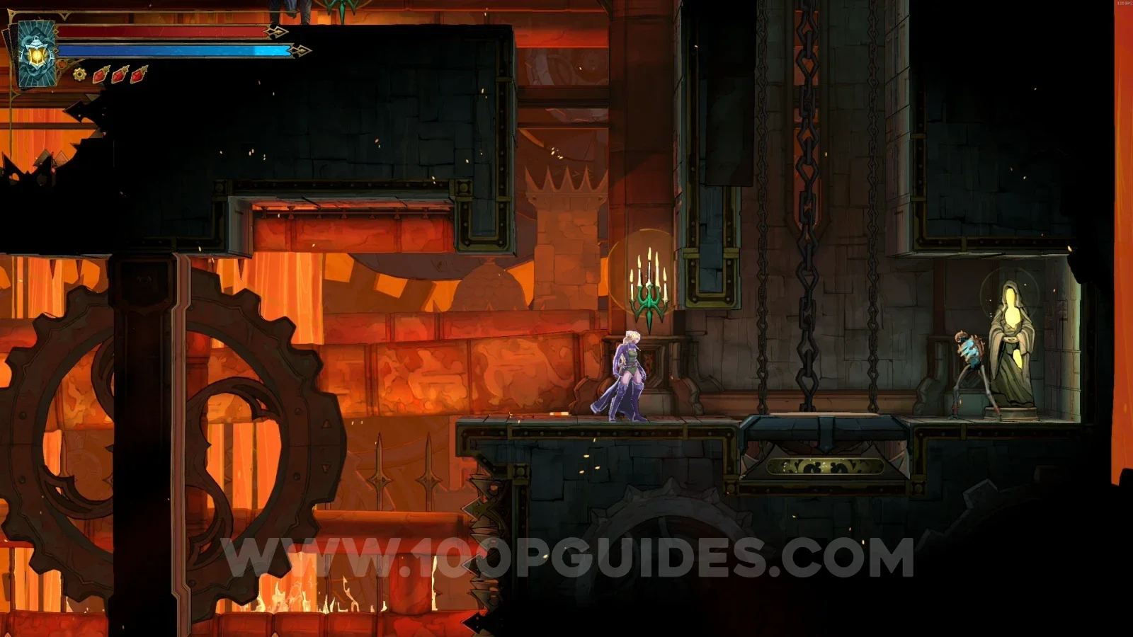 Castlevania Belmont's Curse Path Of The Builder: XP Statue #7 in the marked area