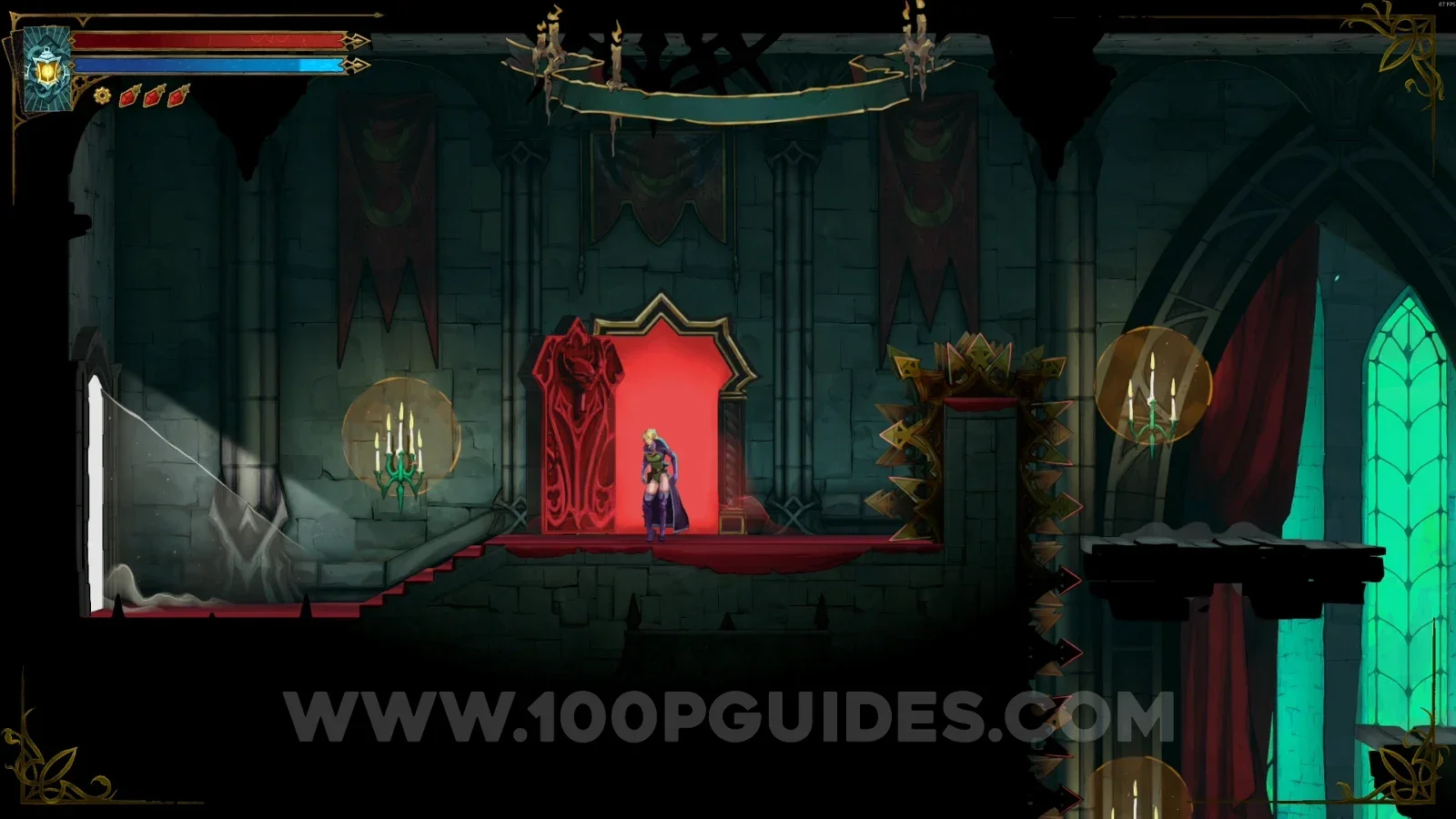 Castlevania Belmonts Curse Mirror Rooms: going around on the right side of the area