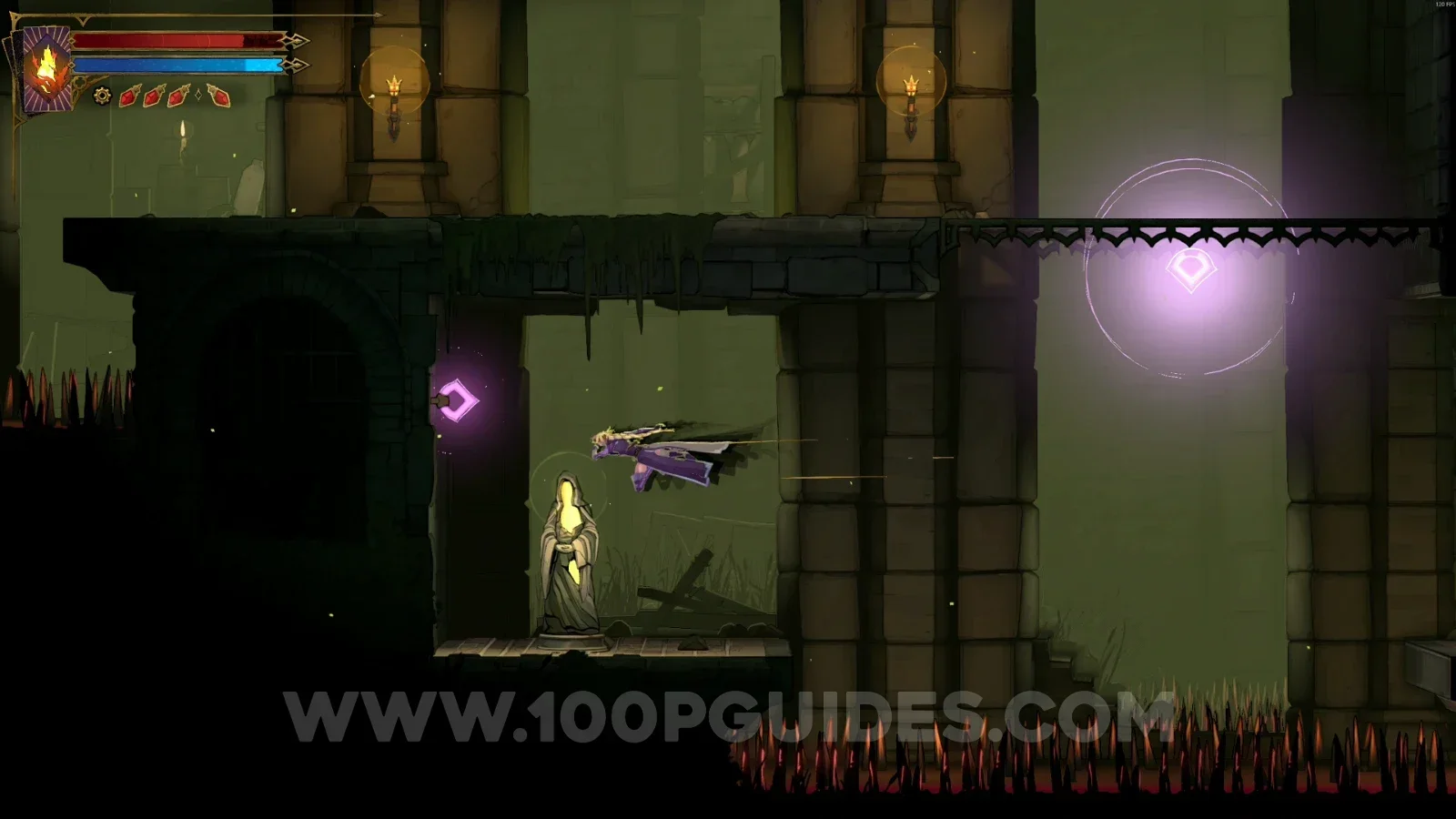 Castlevania Belmonts Curse Abandoned Sewers: XP Statue #27 in the marked area