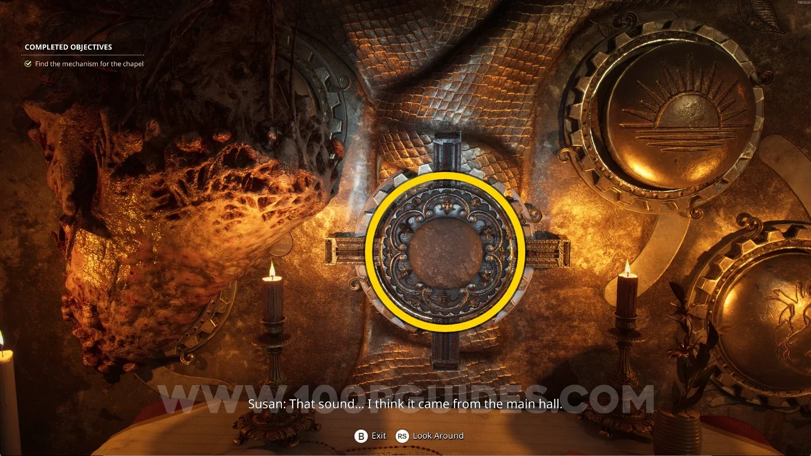 Remothered: Red Nuns Legacy Noble Wing: interacting with the stone in the center of the room