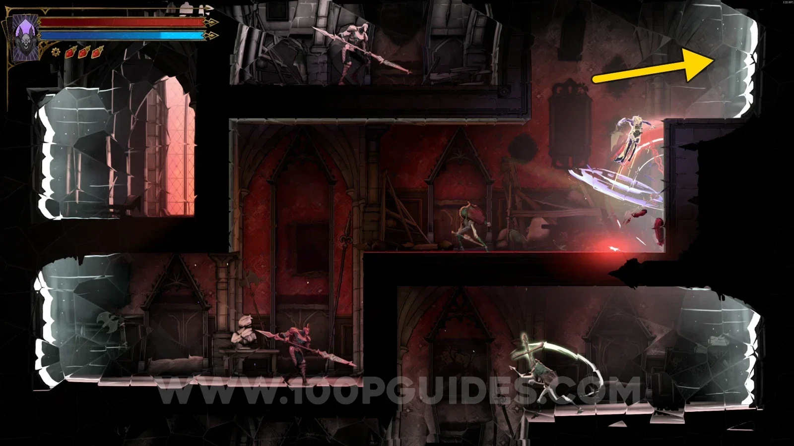 Castlevania Belmonts Curse Hall of Mirrors: going through the next portal on the right