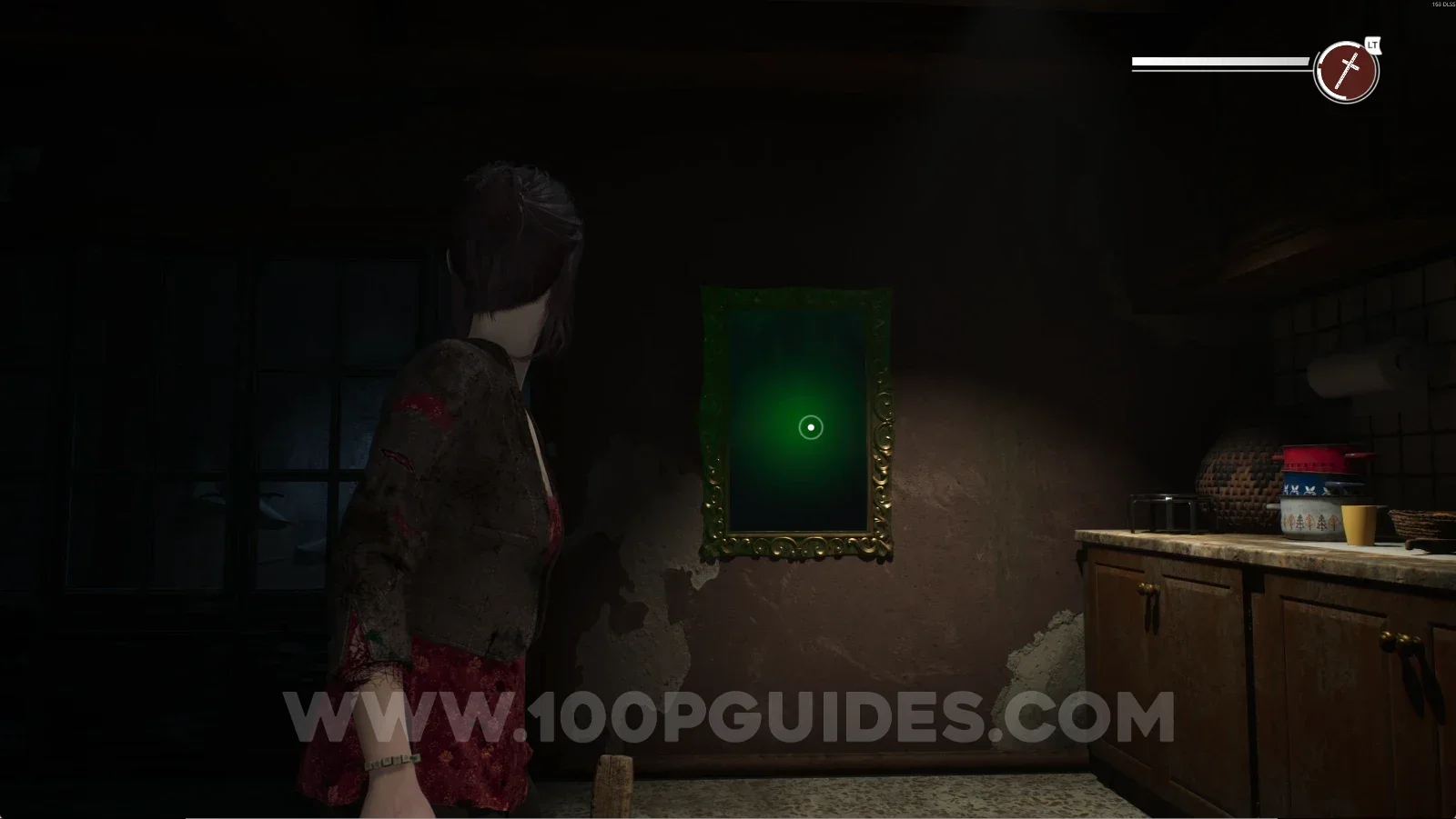 Remothered: Red Nuns Legacy Residential Wing kitchen: interacting with the first mirror