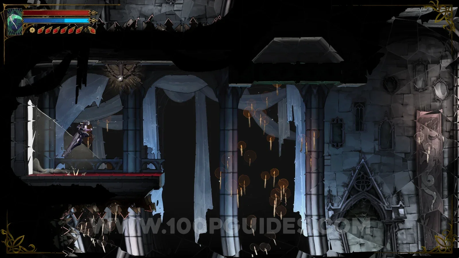 Castlevania Belmonts Curse Looping Hallways: heading right to interact with the lever