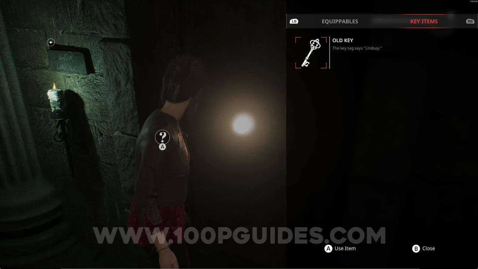 Remothered: Red Nuns Legacy Convent: using the Old Key on the door at the end of the corridor