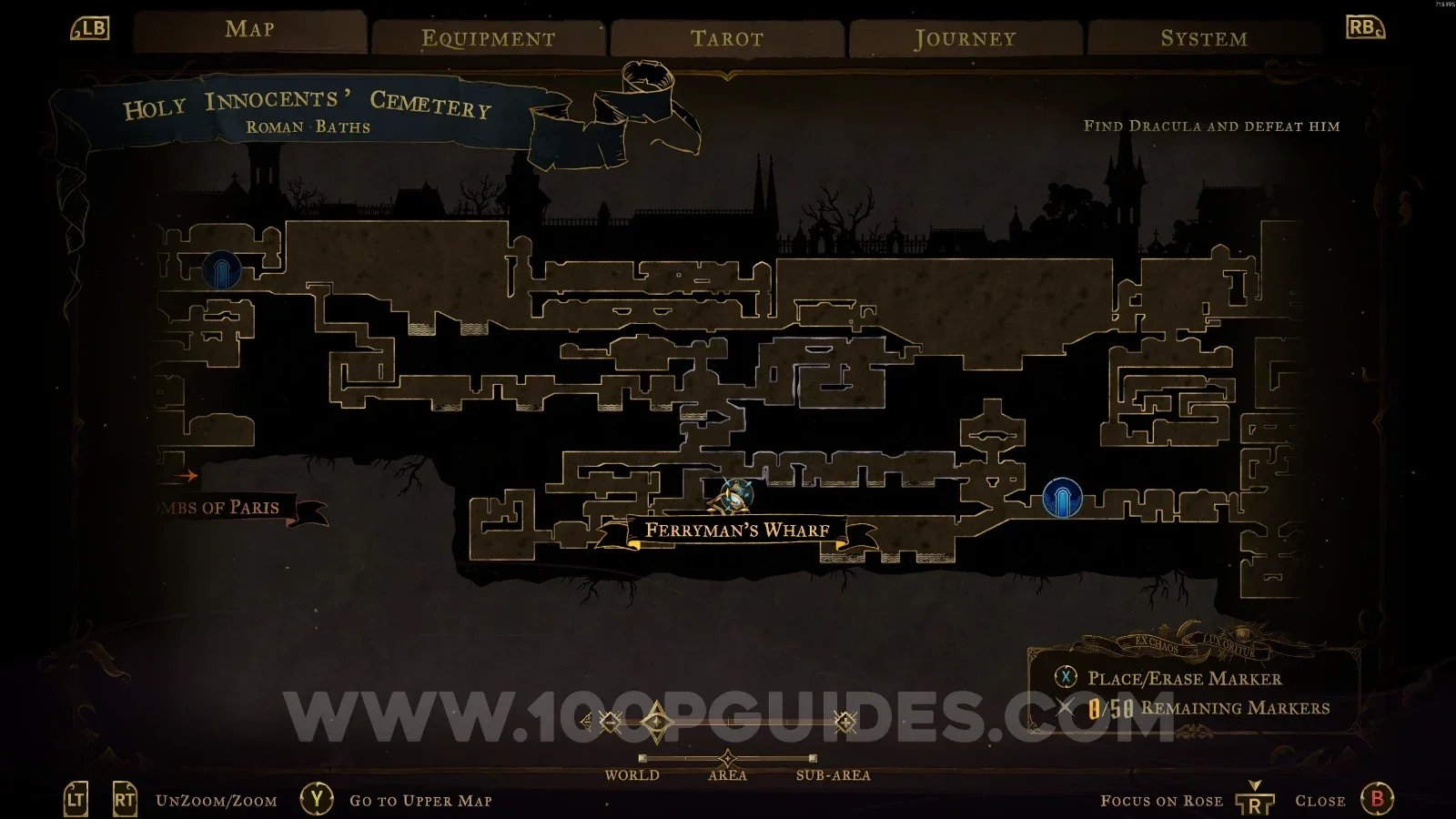 Castlevania Belmonts Curse Holy Innocents' Cemetery: the inaccessible Roman Baths area holding Ferryman's Wharf #2