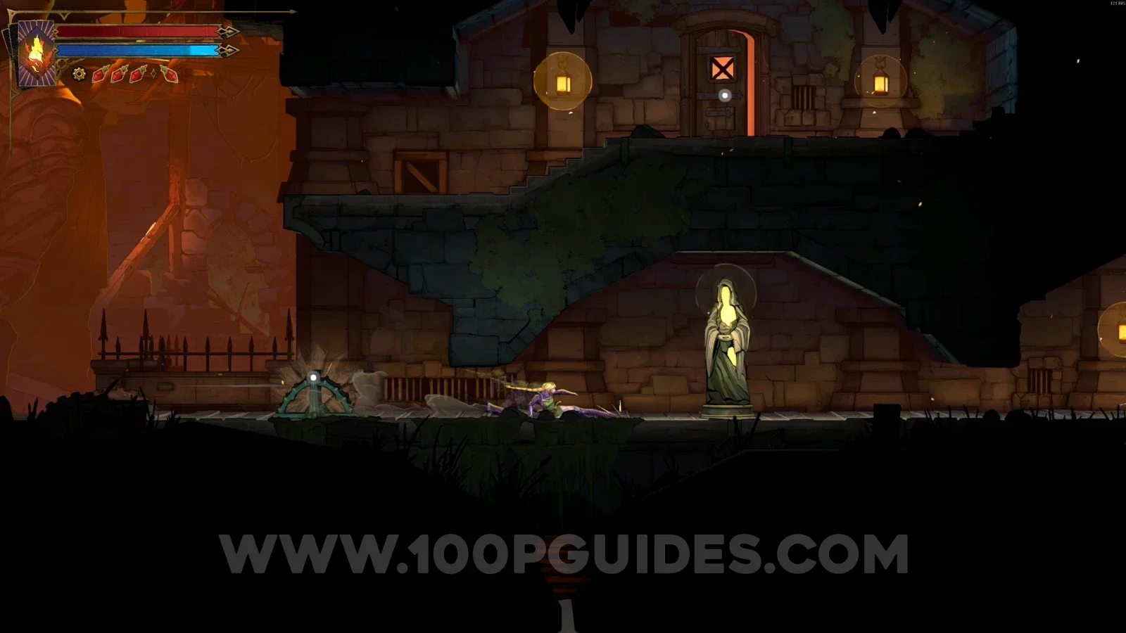 Castlevania Belmonts Curse Prison Tower: XP Statue #14 in the marked area