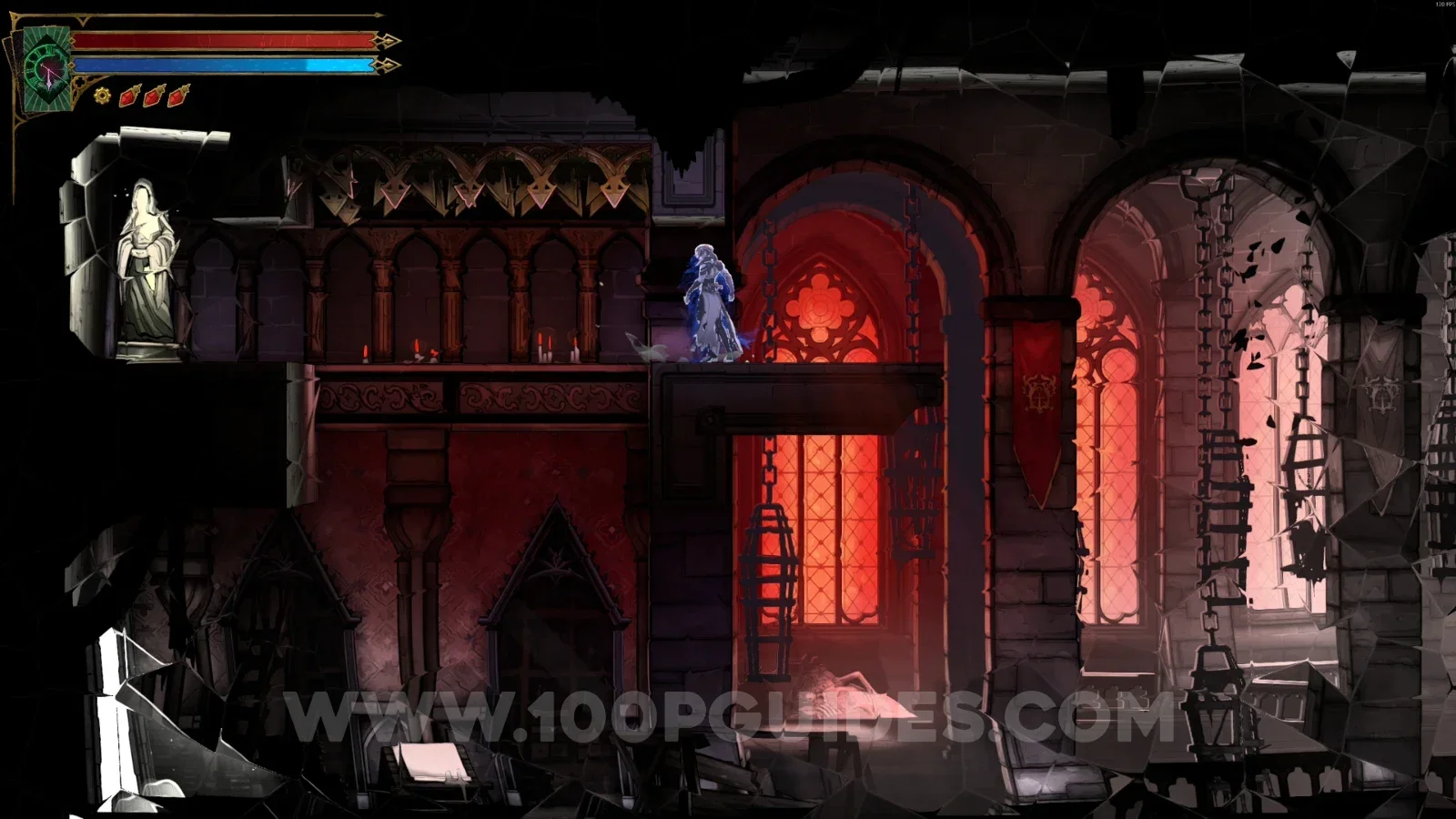 Castlevania Belmonts Curse Nightmare Atrium: XP Statue #135 in the marked area