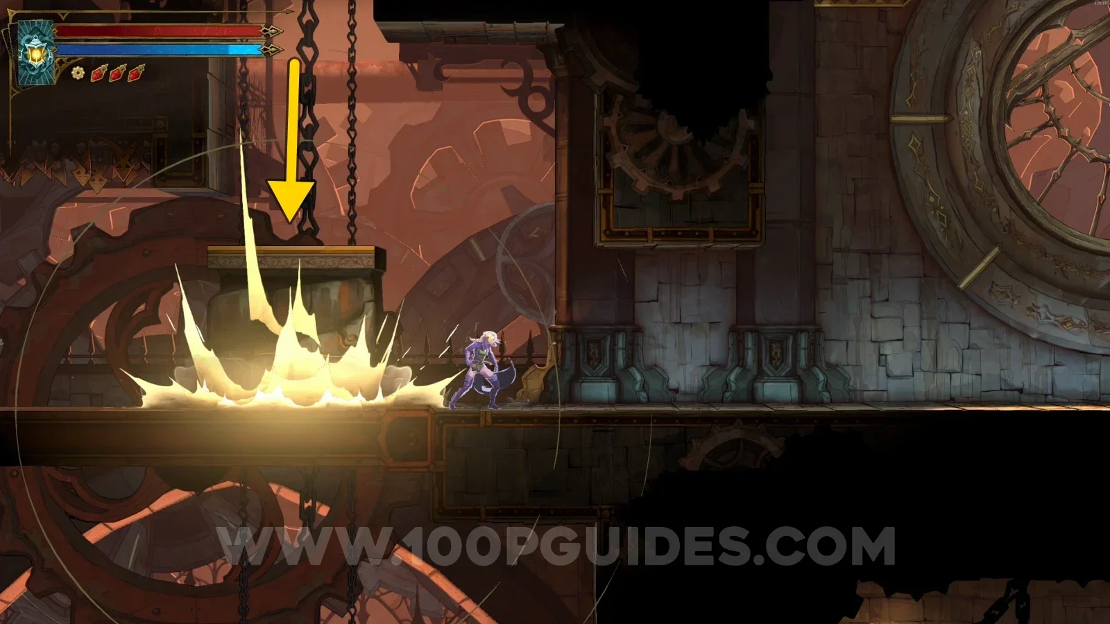 Castlevania Belmont's Curse Eastern Access Shaft: riding the block as it rises back up